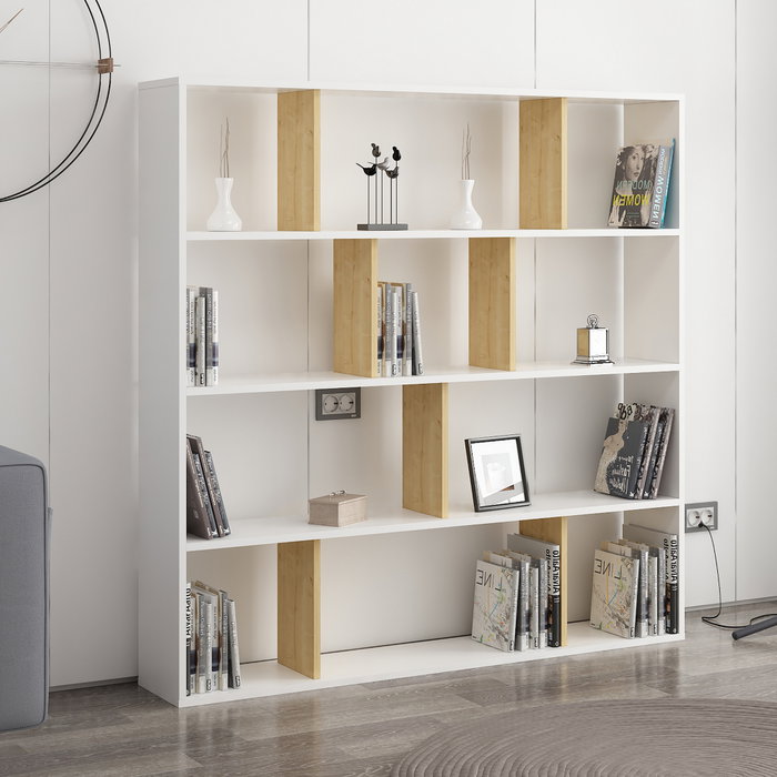 Hanah Home Estantería Roble y Blanco Hanah Home Estantería Roble y Blanco